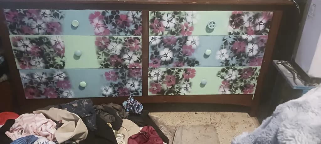 Floral Painted Dresser