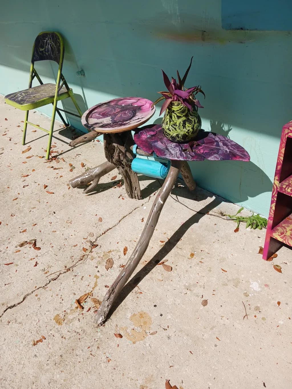 Driftwood Bloom Table
