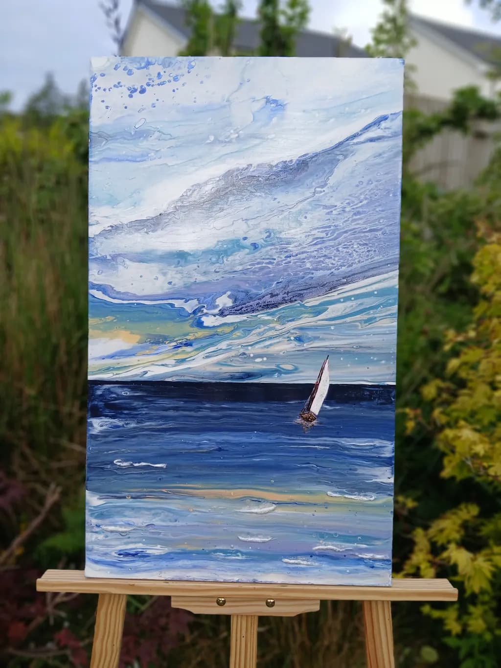 Sailboat on Ocean Horizon