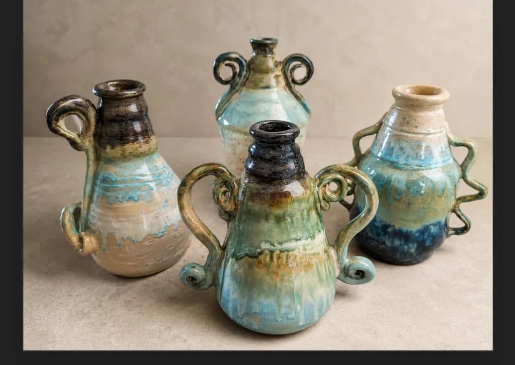 Glazed Spiral Vessels