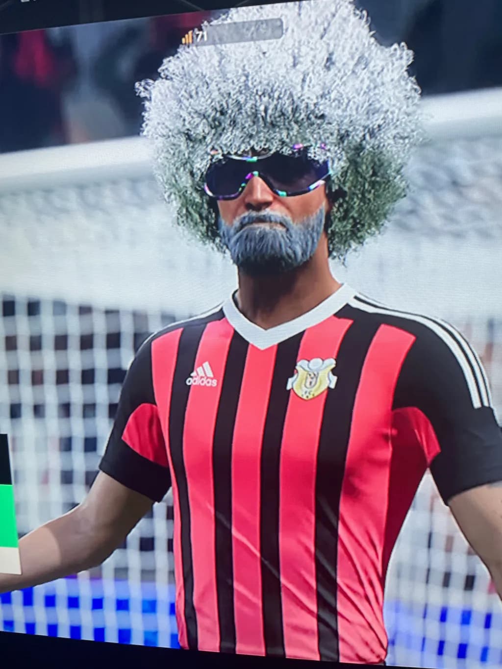 Silver Afro Striker