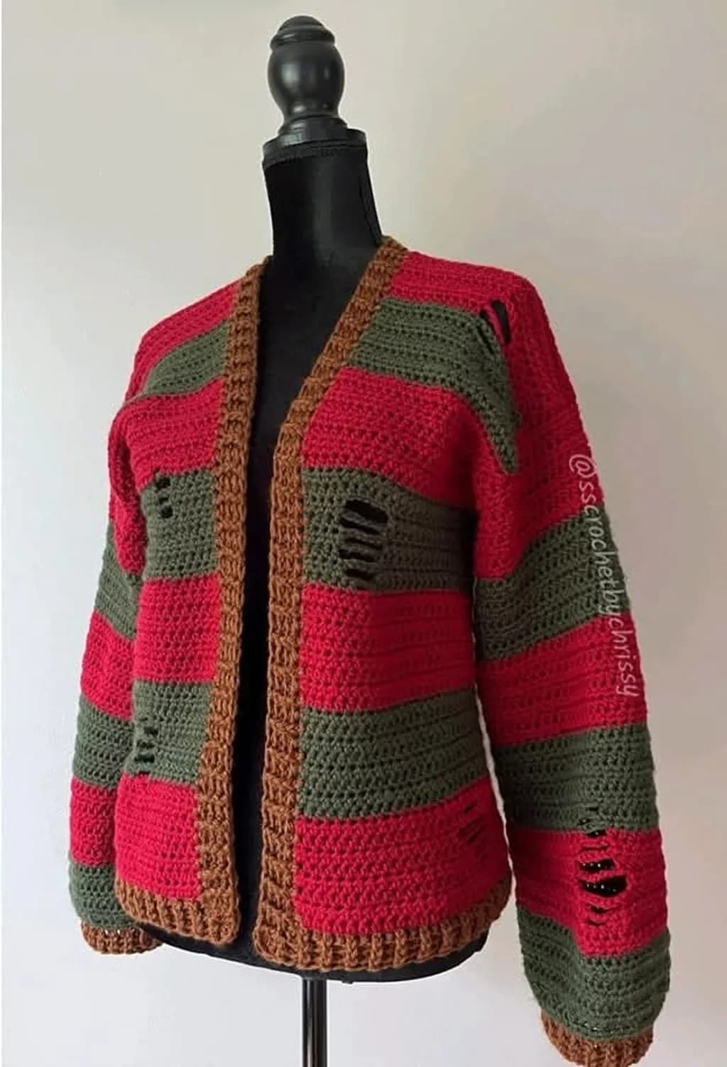 Distressed Stripe Cardigan