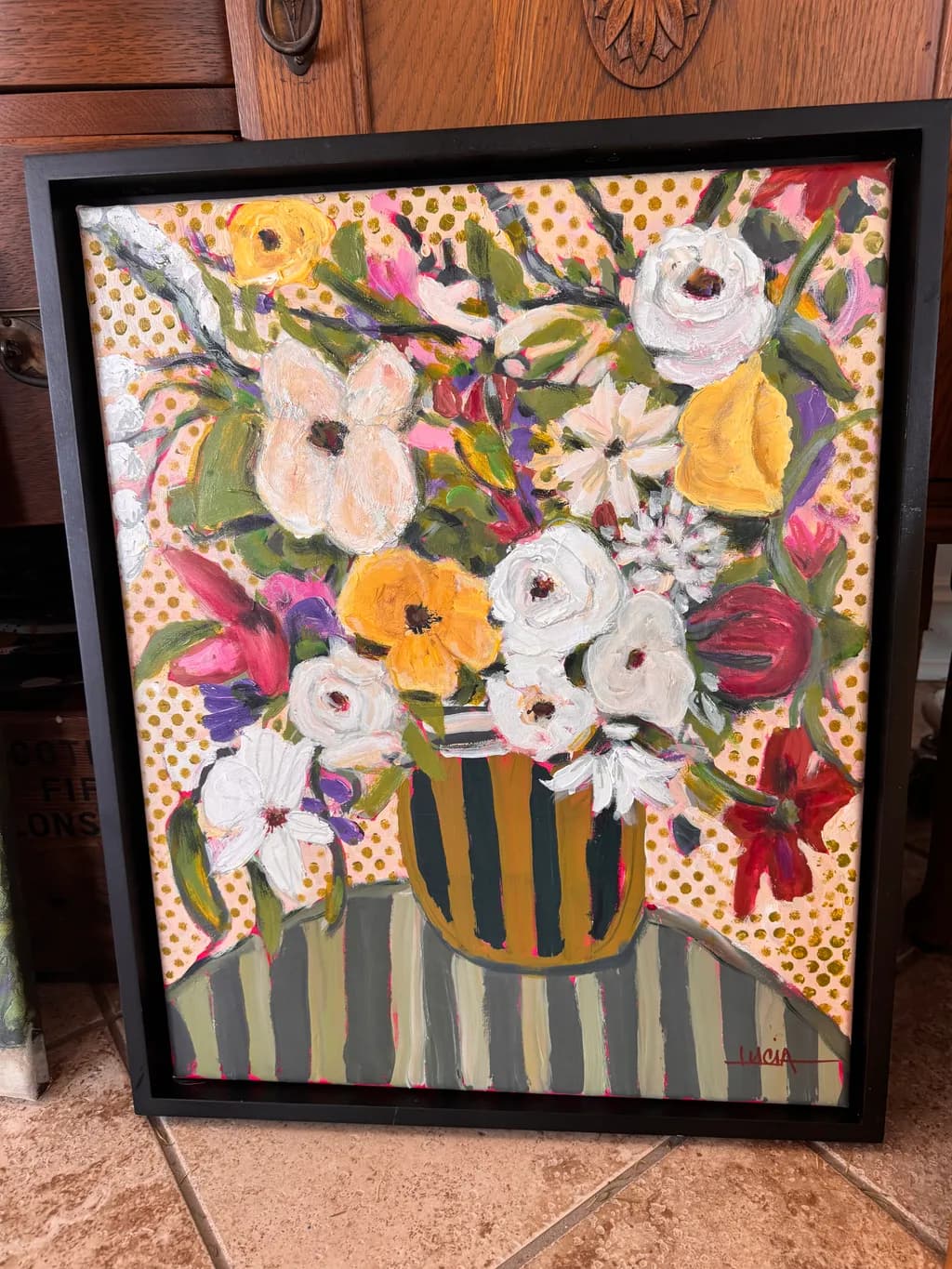Striped Vase Bouquet