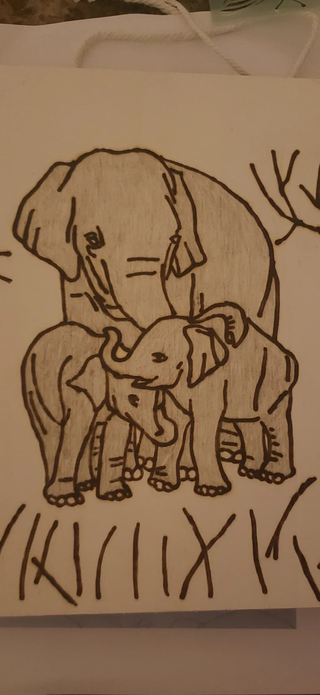 Elephant Family Embrace