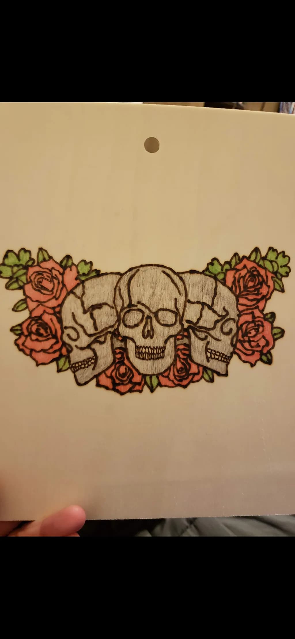 Thrice Rose Skull