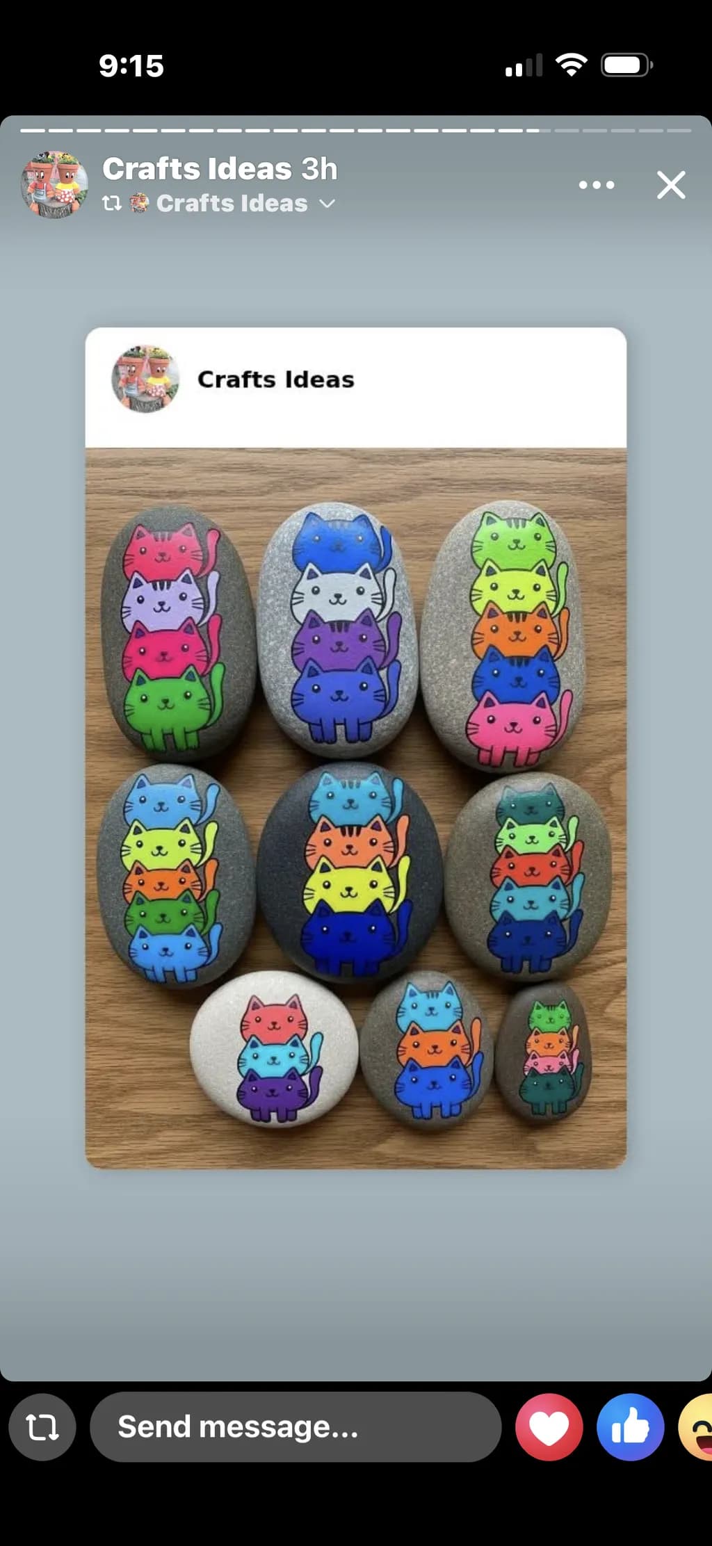 Stacked Cats on Stones