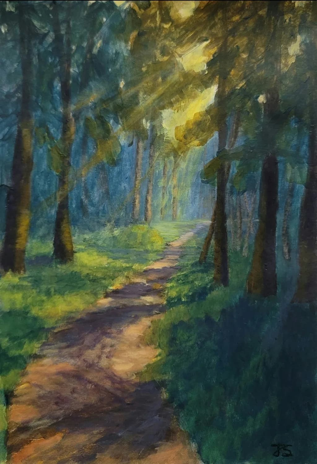 Sunlit Forest Path