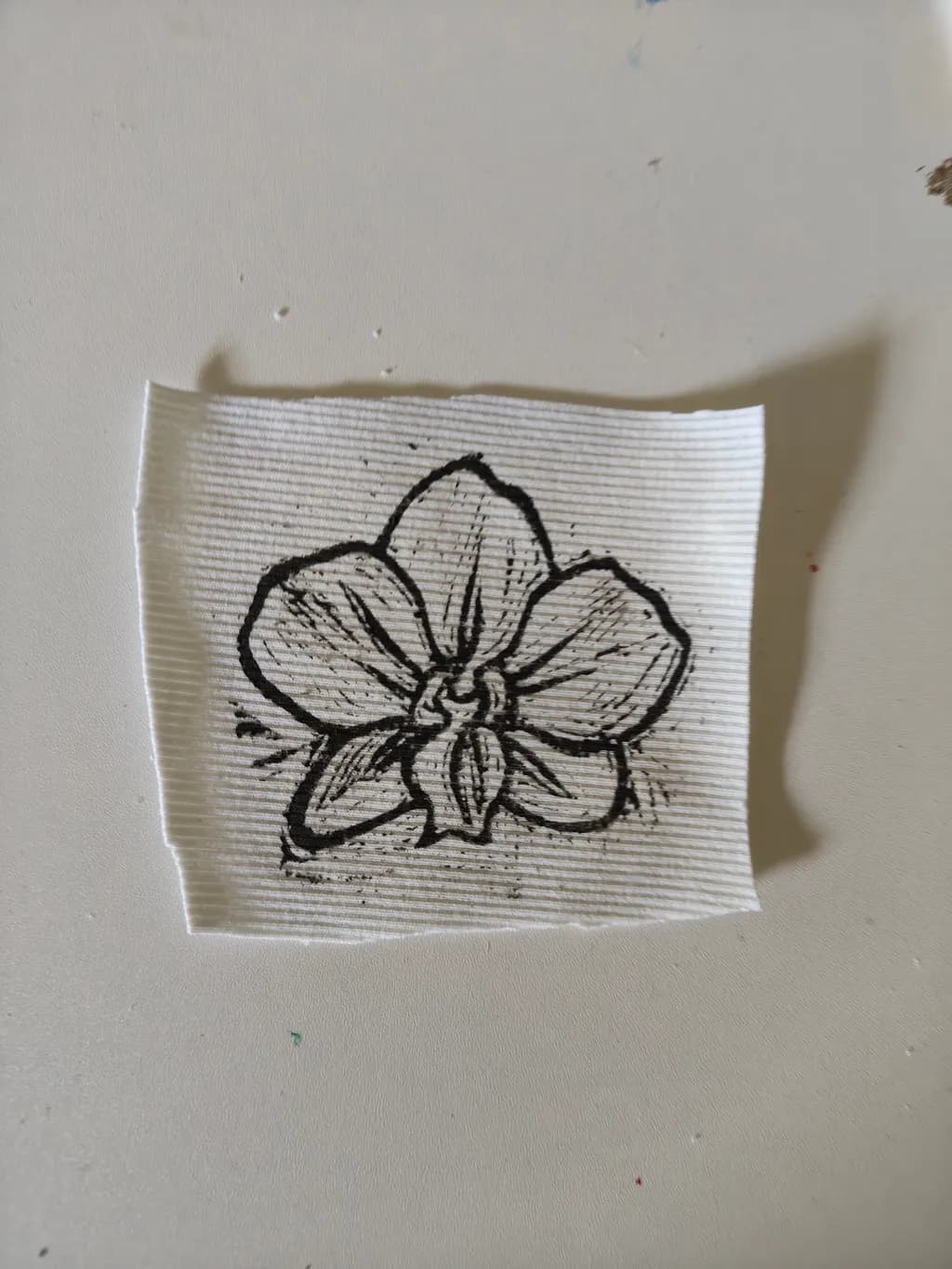 Textured Orchid Sketch