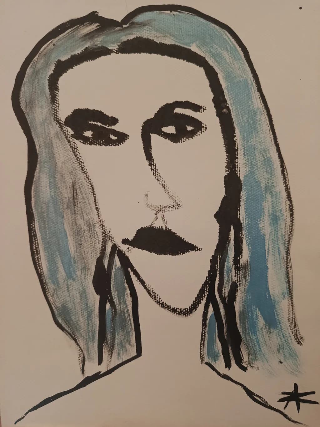 Blue-Haired Portrait