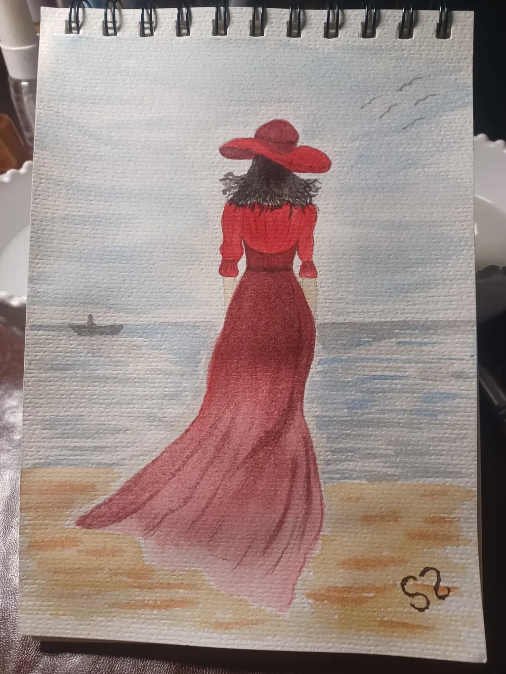 Red Dress Seaside