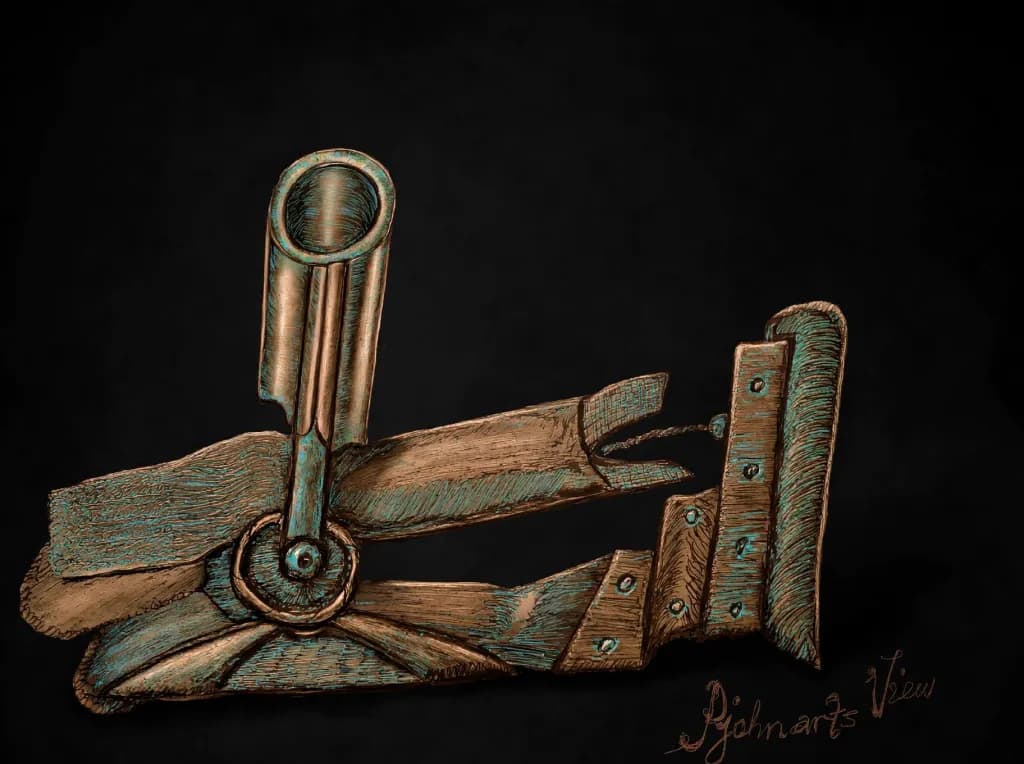 Copper Airplane Blueprint
