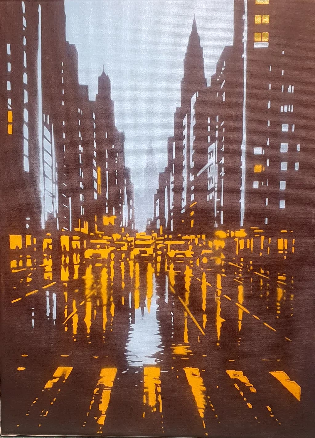 Urban Night Reflection