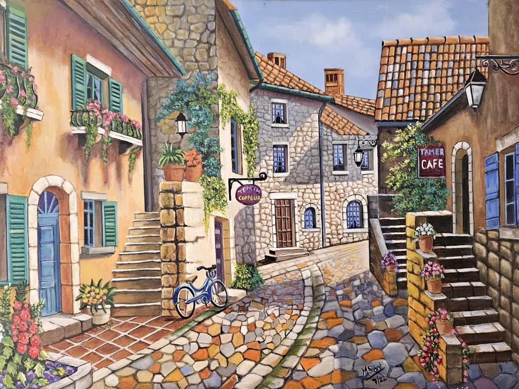 Cobblestone Café Lane