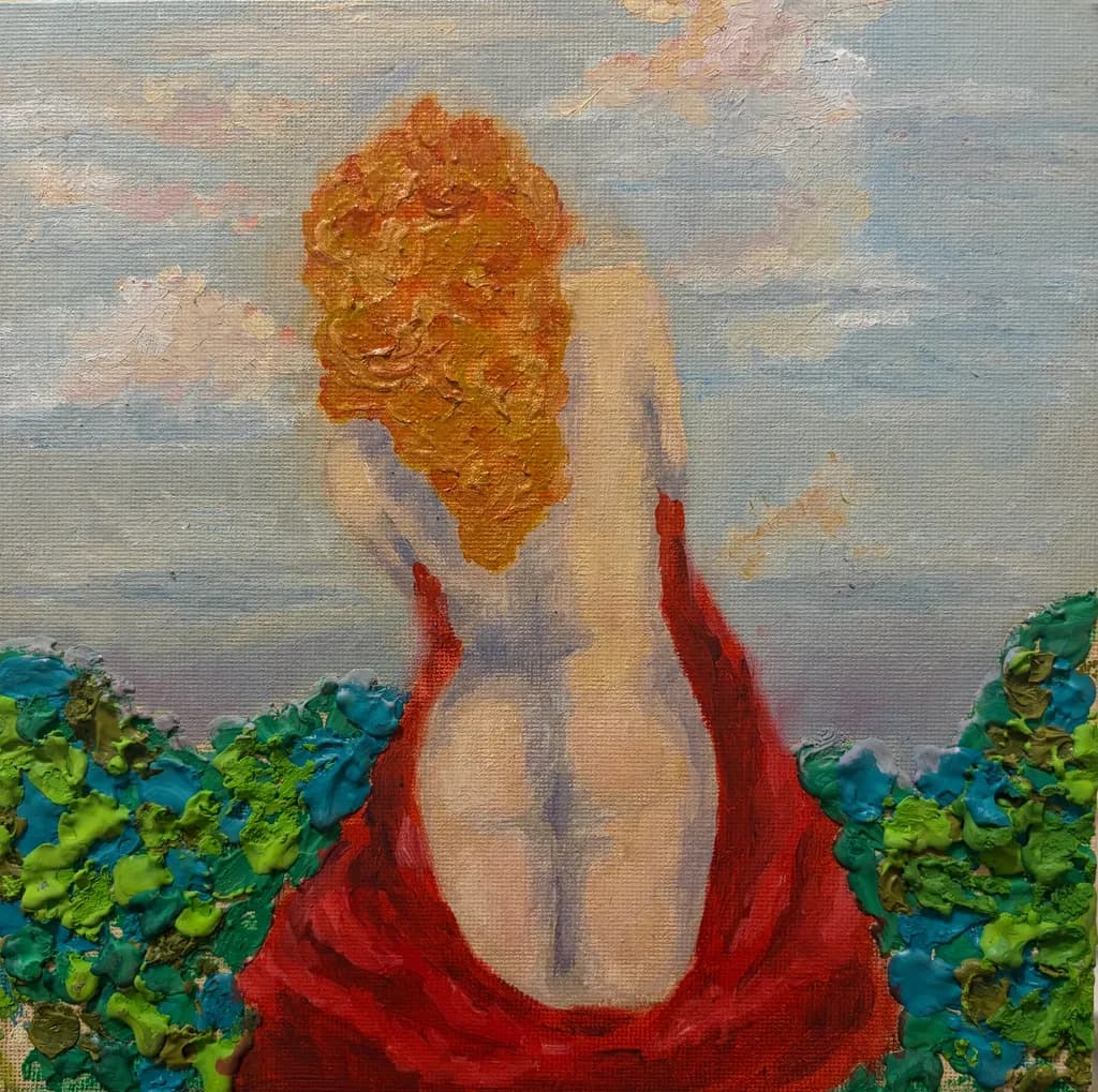 Red Veil Backview