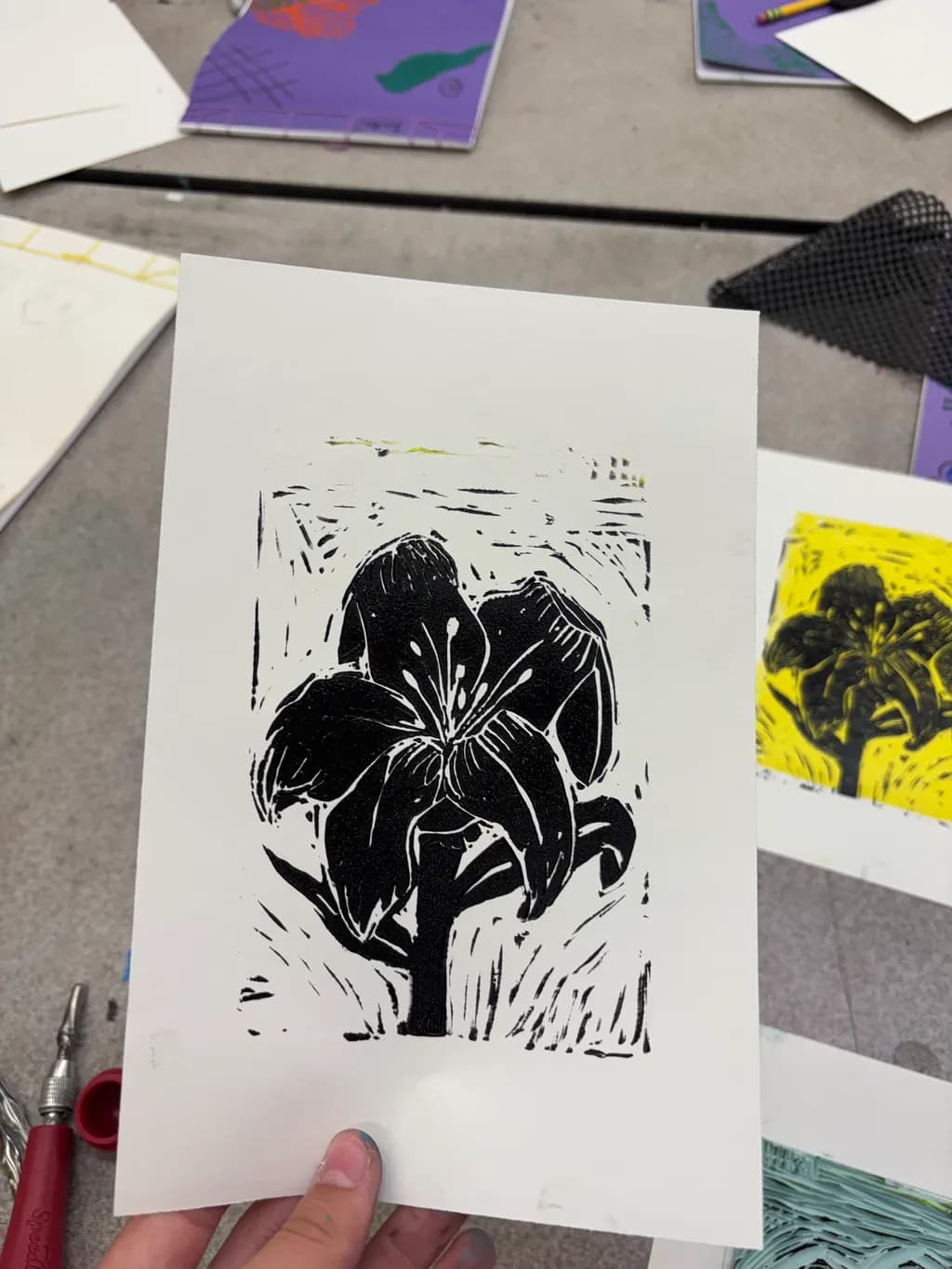 Bold Lily Blockprint