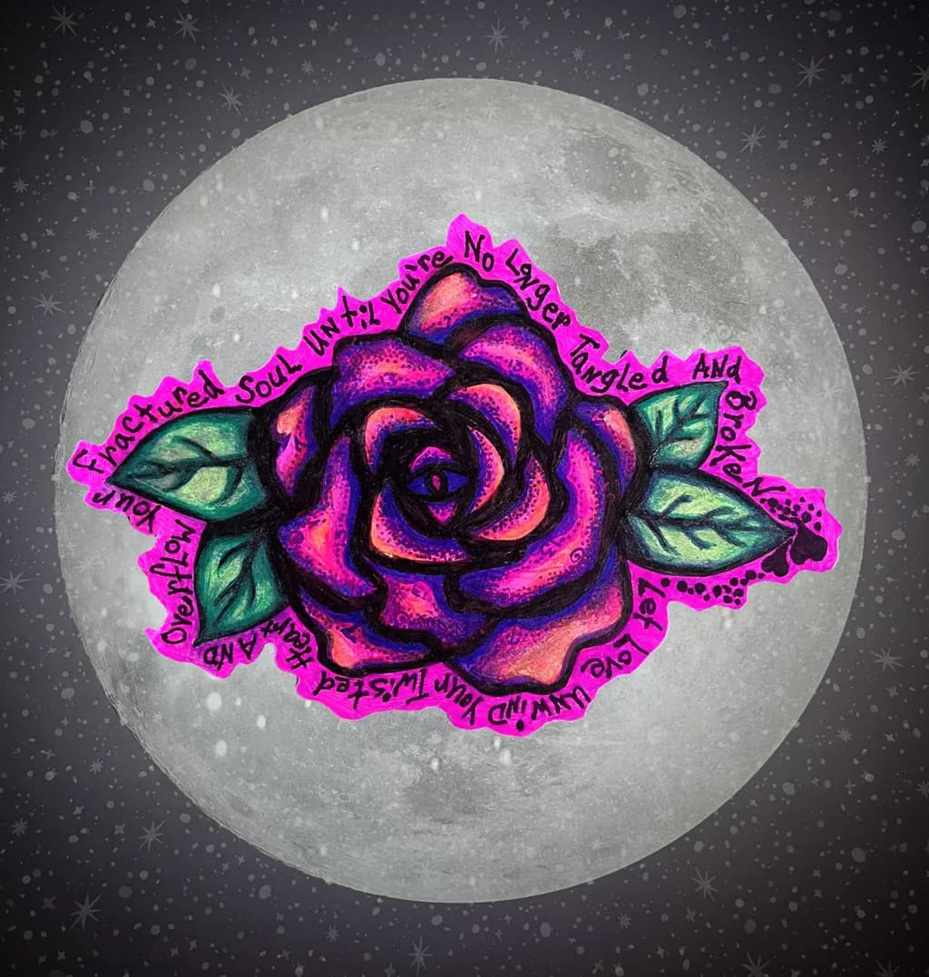 Cosmic Rose Moon
