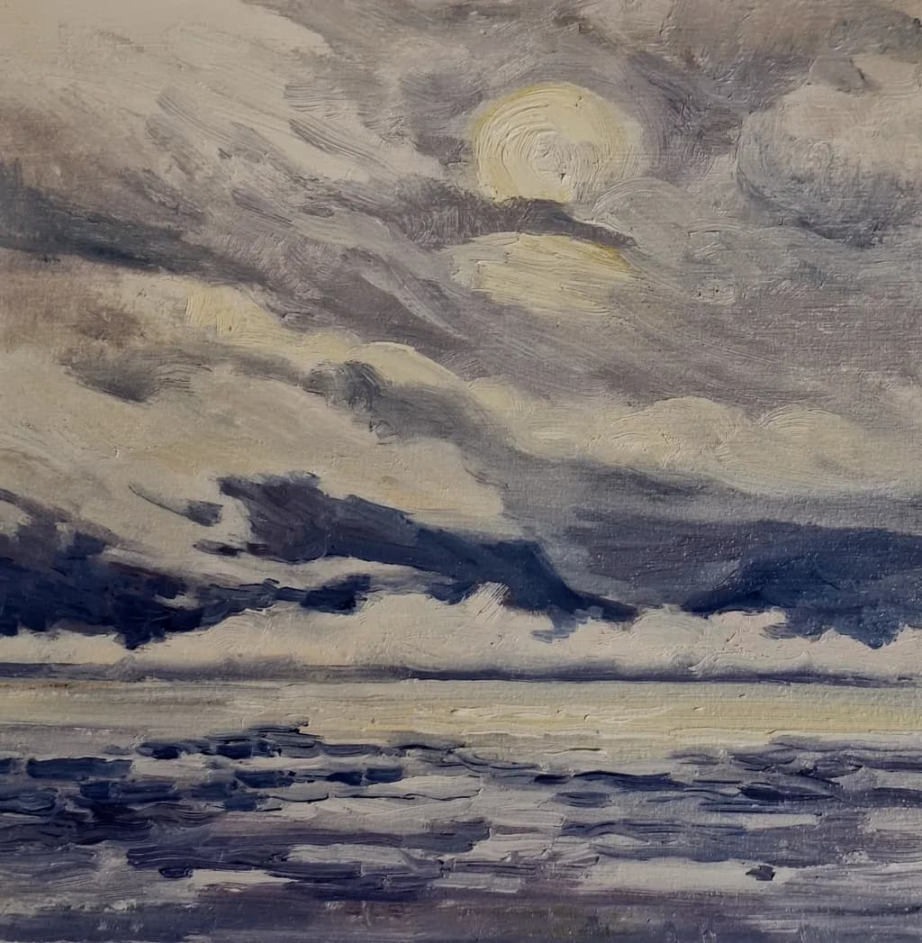 Moonlit Ocean Scene