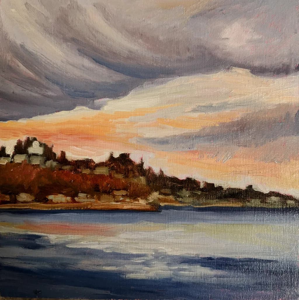 Coastal Dusk Reflection