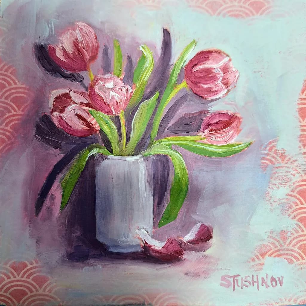 Pink Tulip Vase