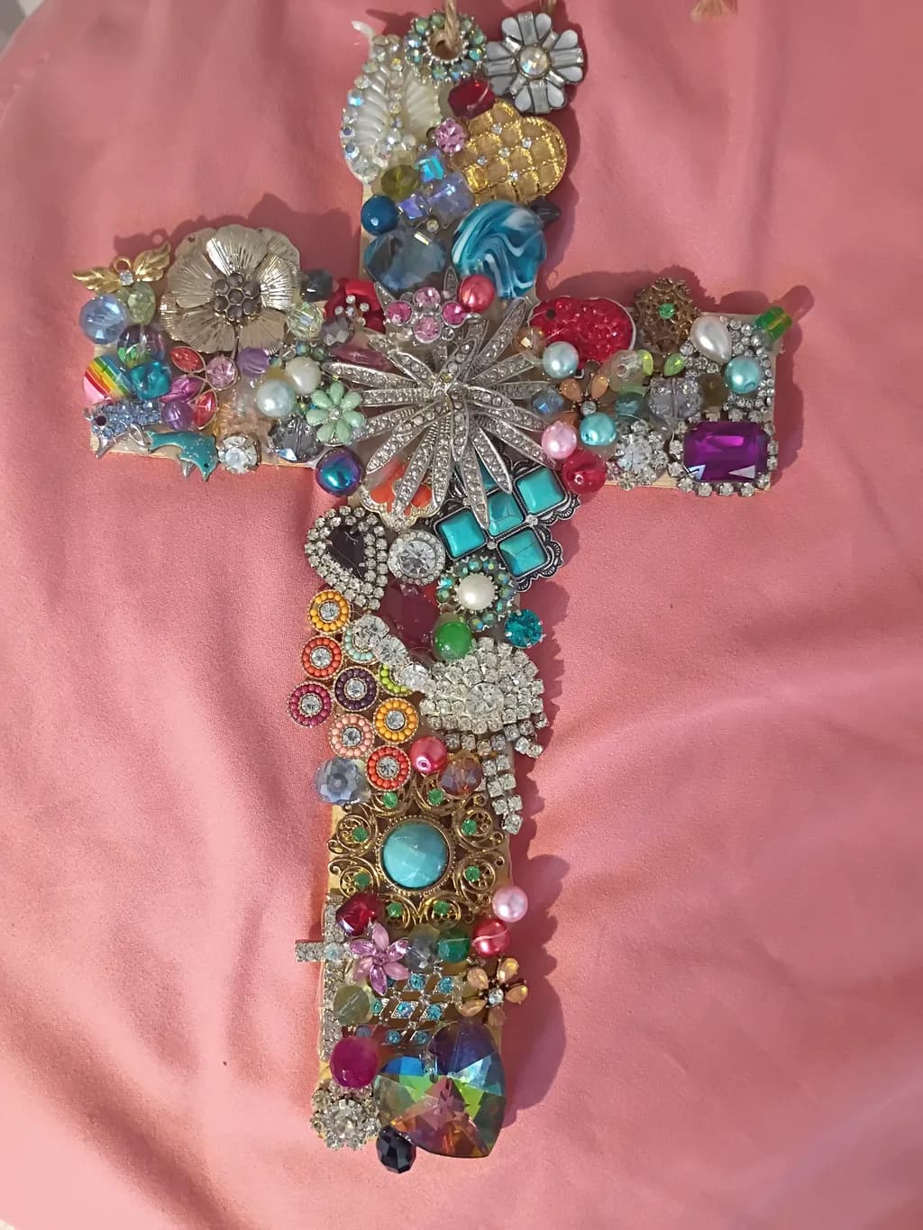 Radiant Mosaic Cross