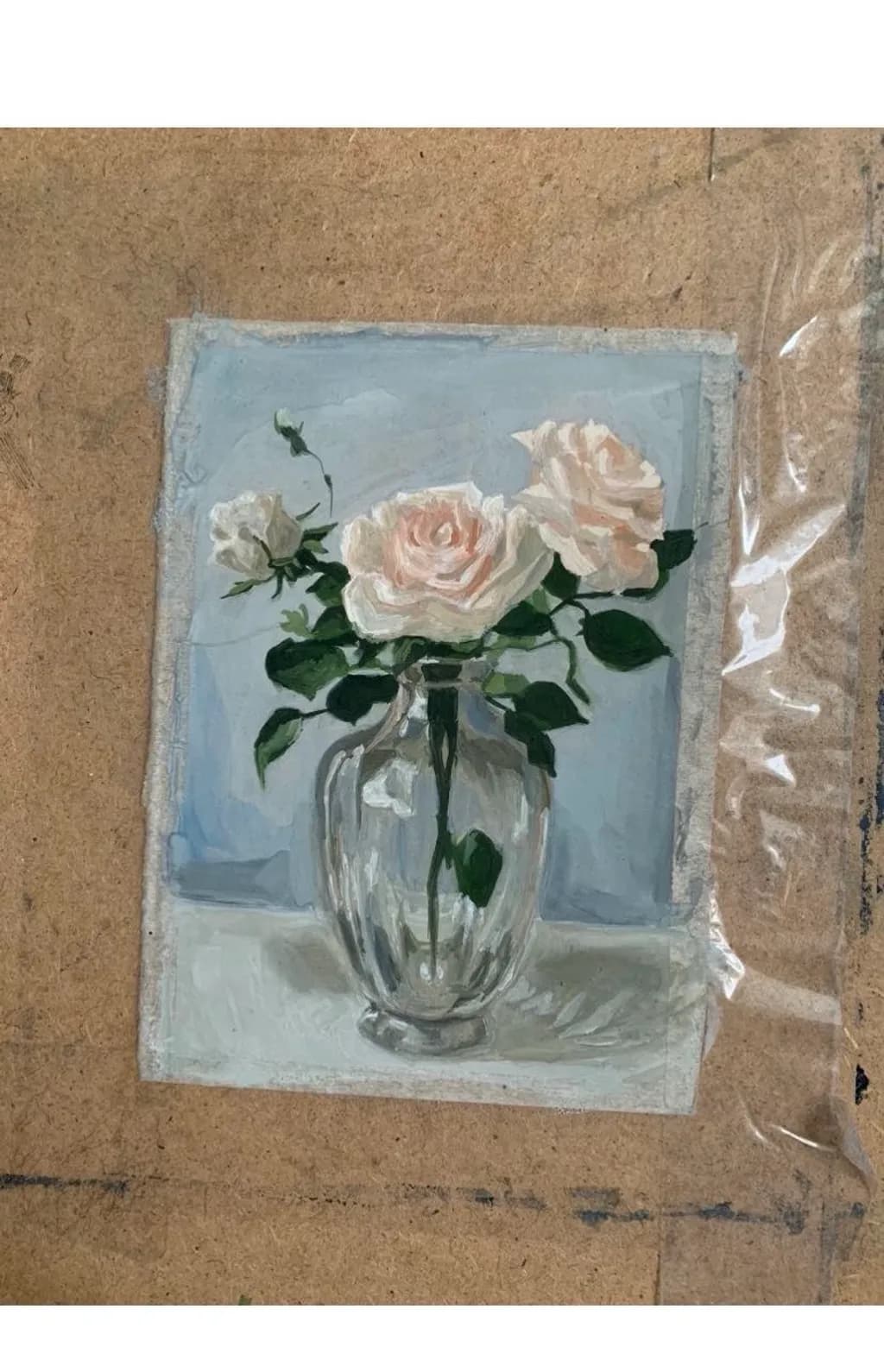 Glass Vase Roses