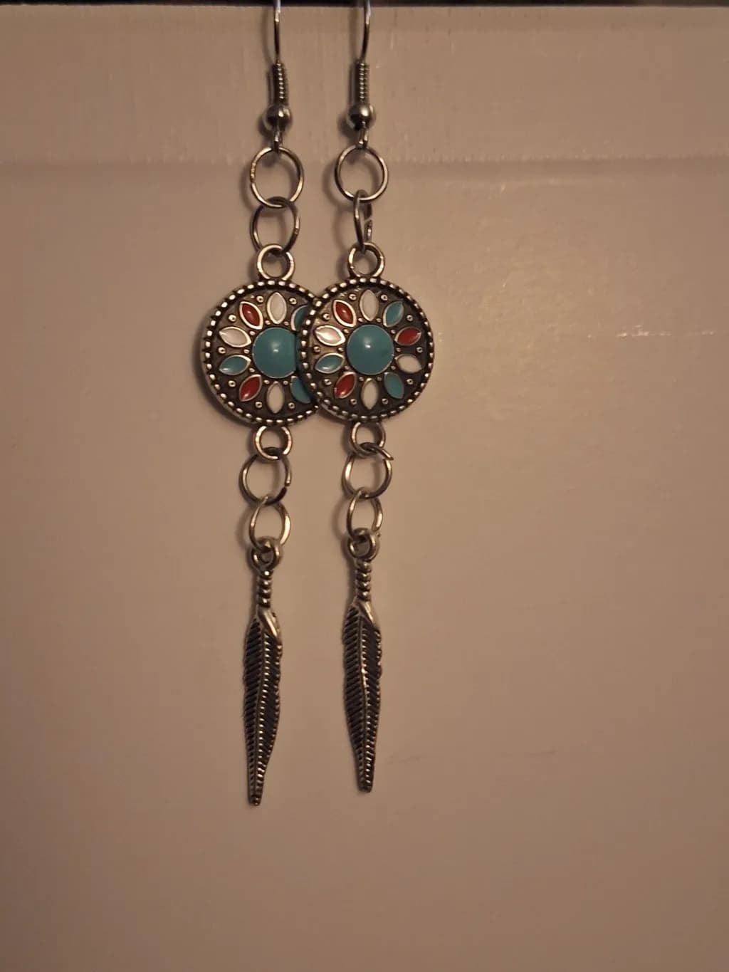 Turquoise Feather Drops