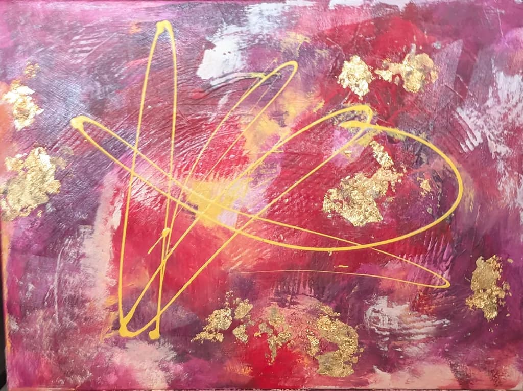 Abstract Gold Splatter