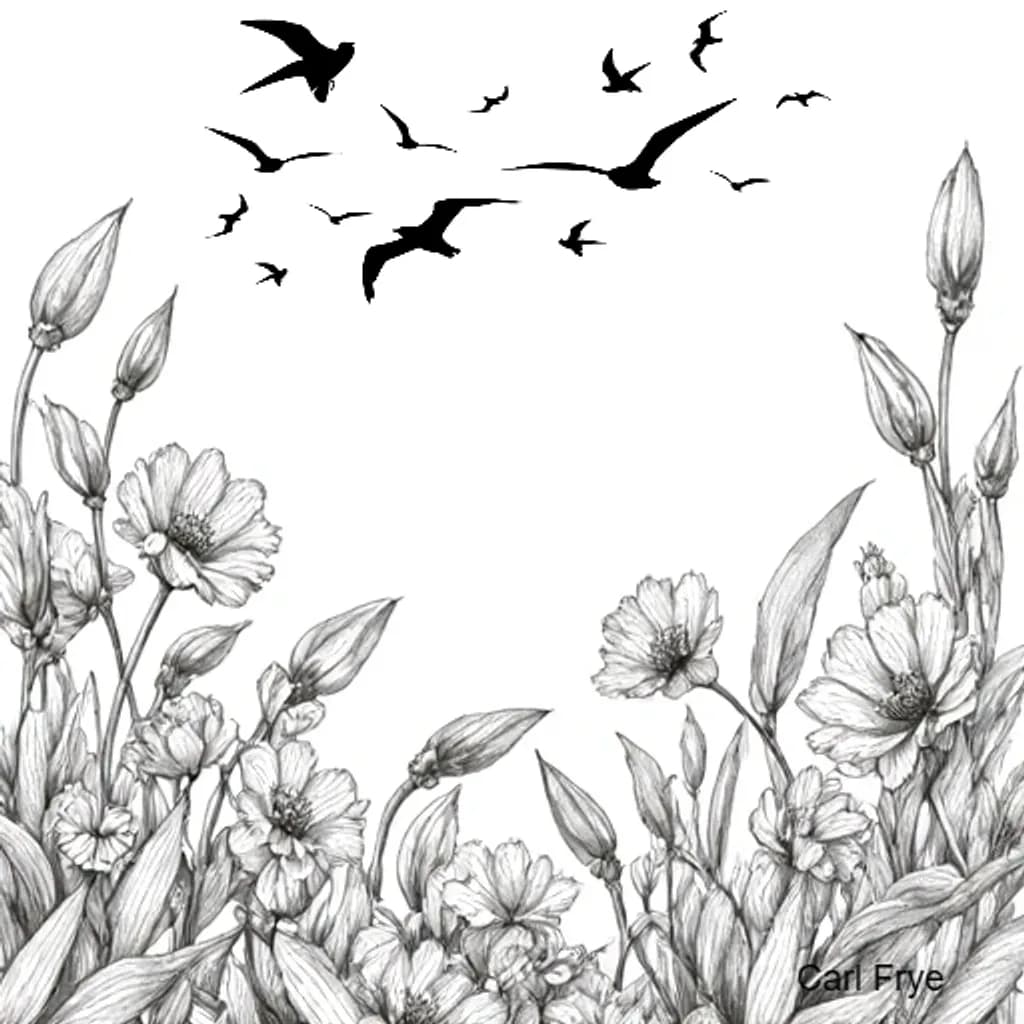 Flight Over Blooms