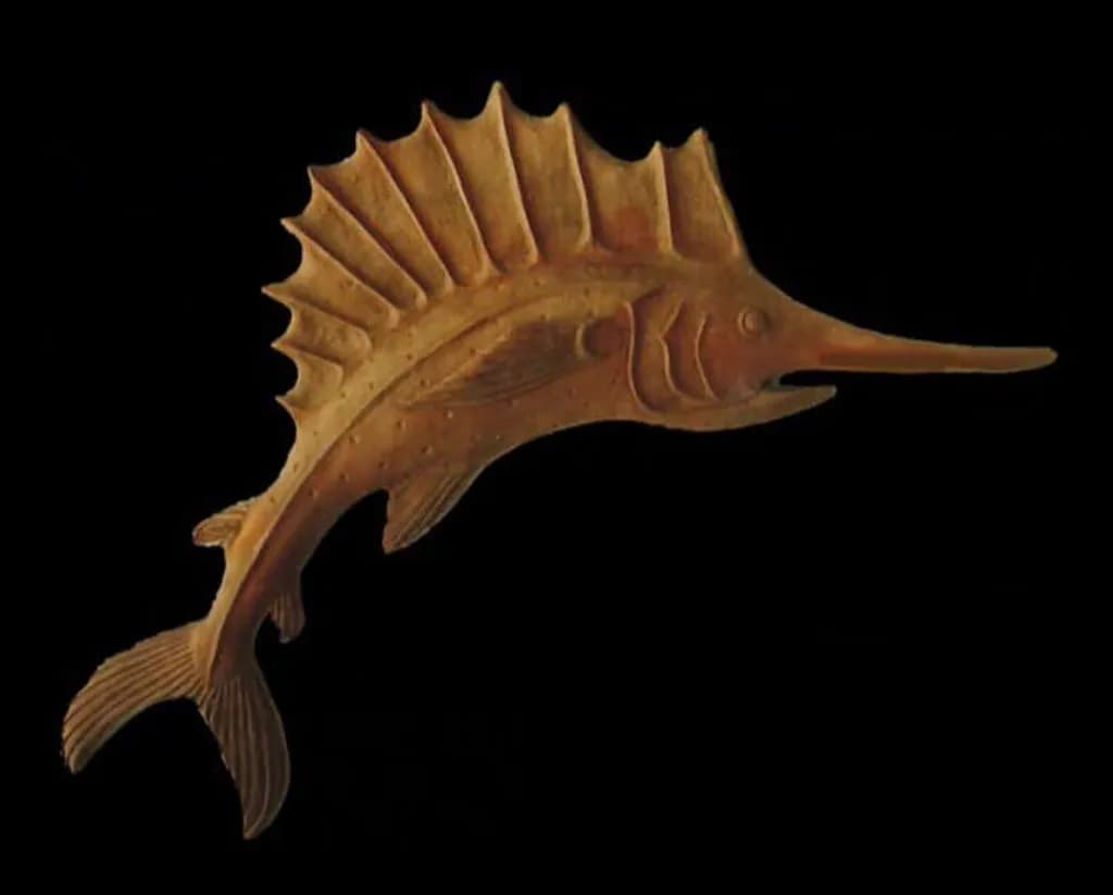 Rustic Sailfish Carving