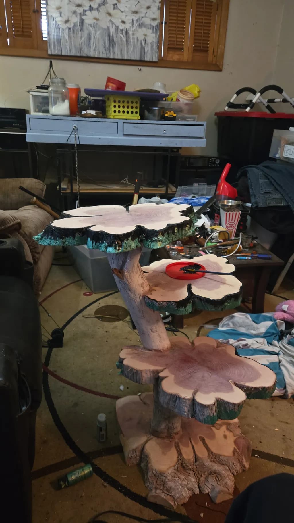 Tiered Wood Blossom Table