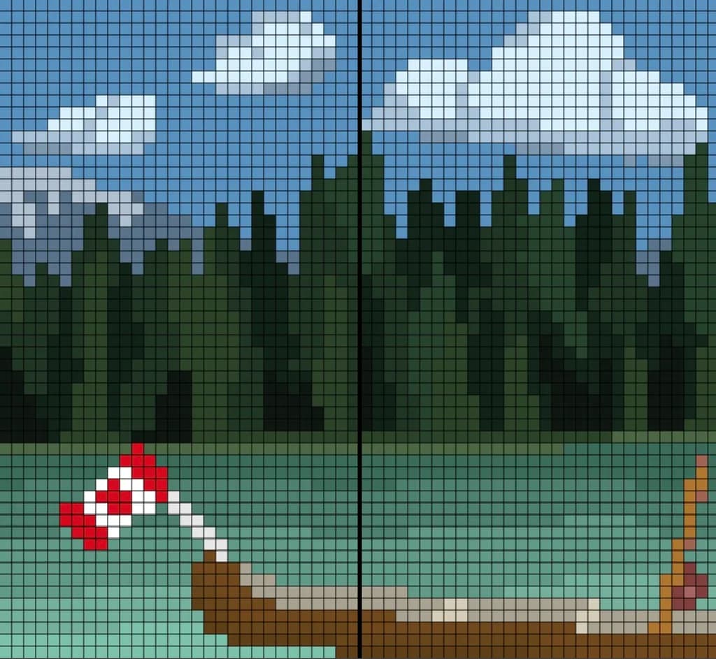 Pixelated Canoe Lake