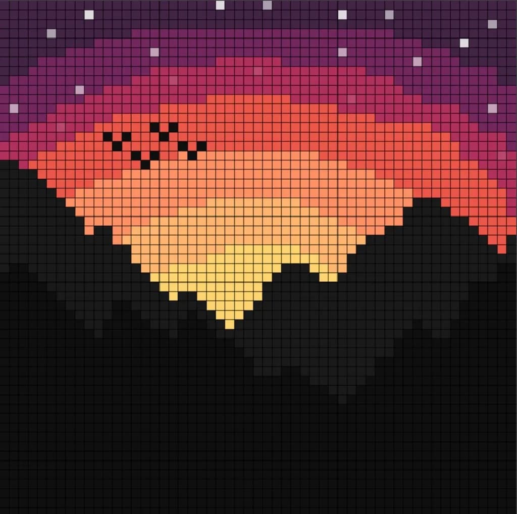 Pixel Sunset Flight