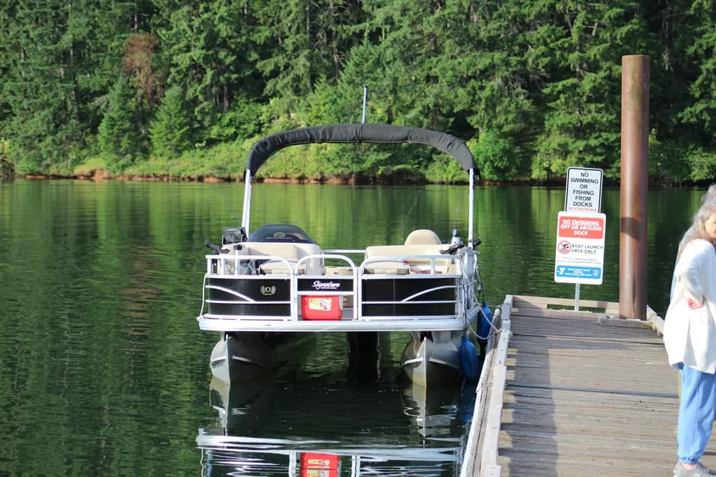 Docked Pontoon Reflection