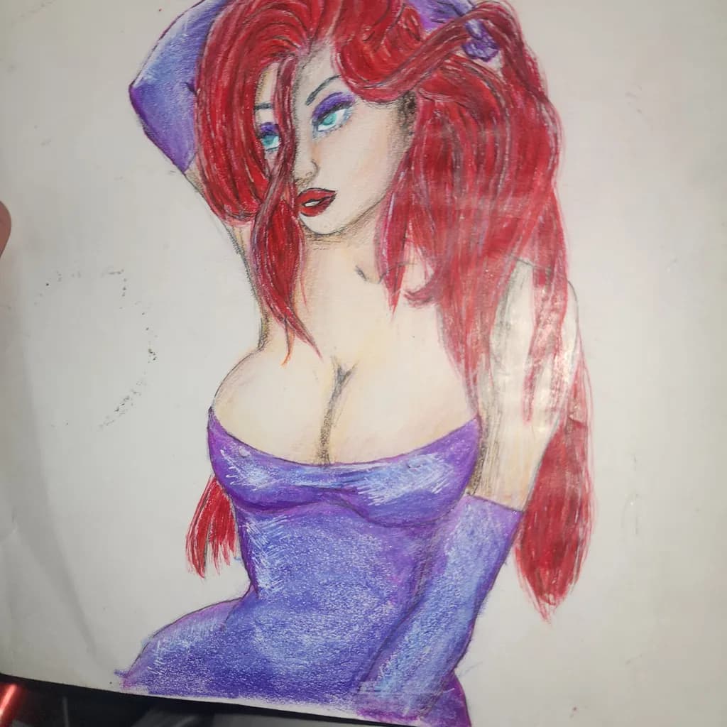 Purple-Haired Fashion Muse