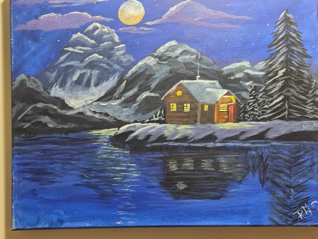 Moonlit Cabin
