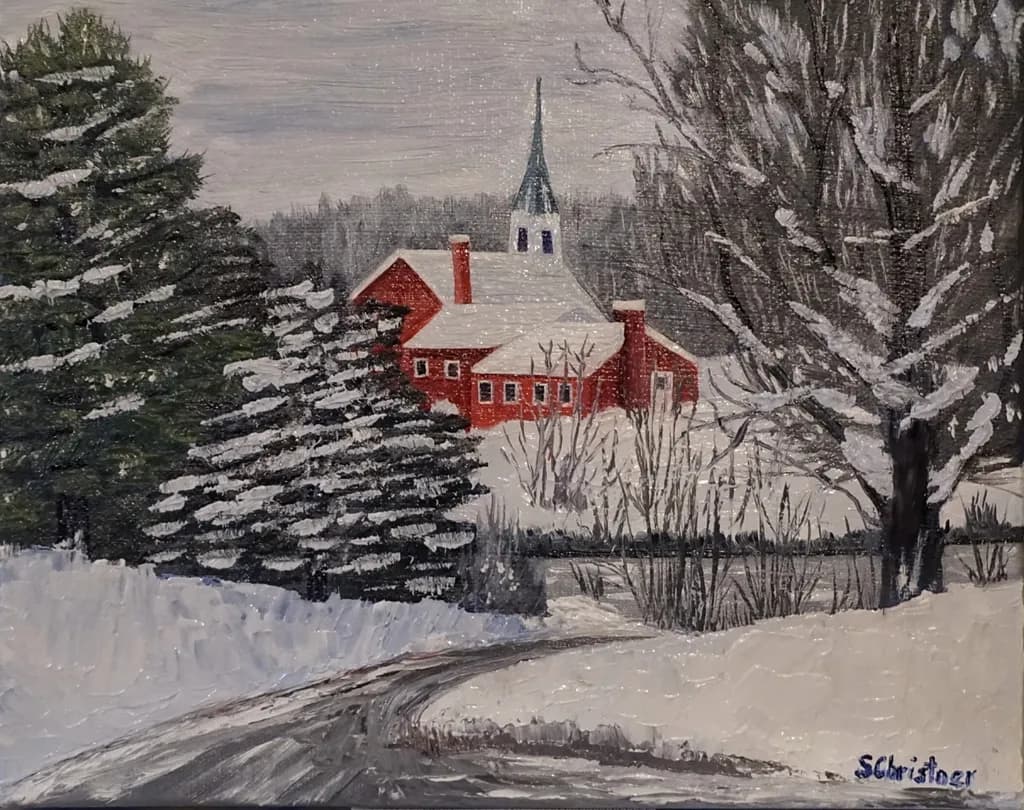 Winter Red Chapel