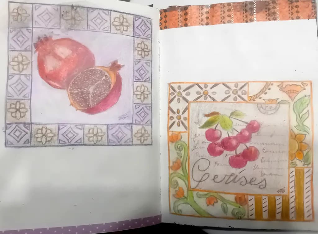 Pomegranate & Cherries Frame
