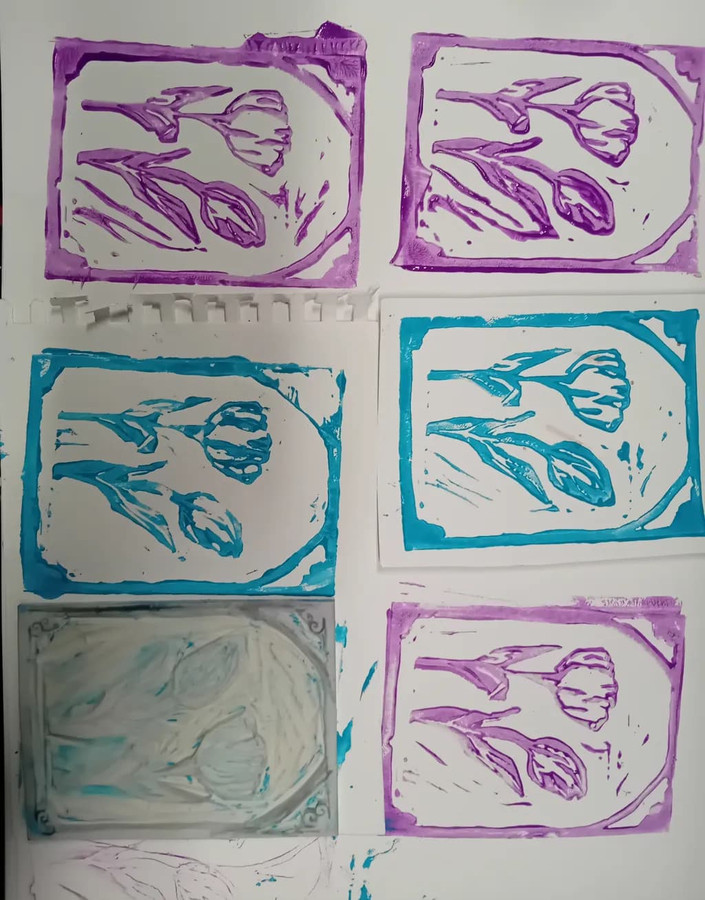 Floral Relief Prints