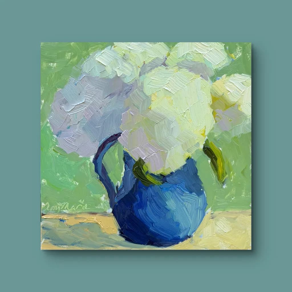 Blue Vase Hydrangeas
