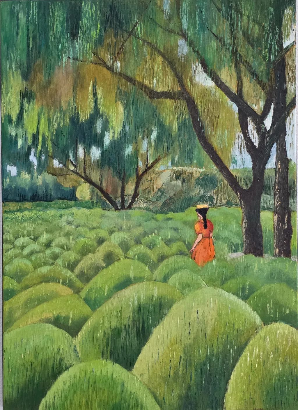 Green Field with Tree