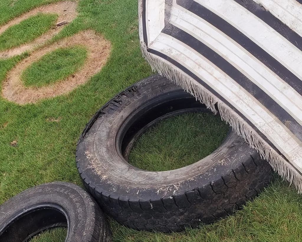 Tires on Grass