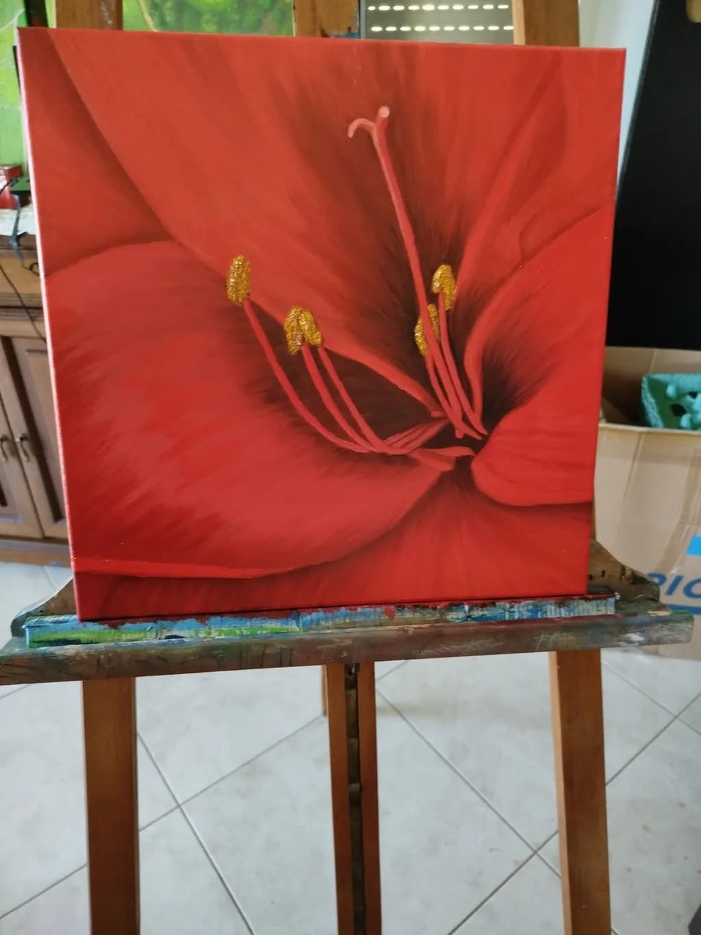 Red Flower Closeup