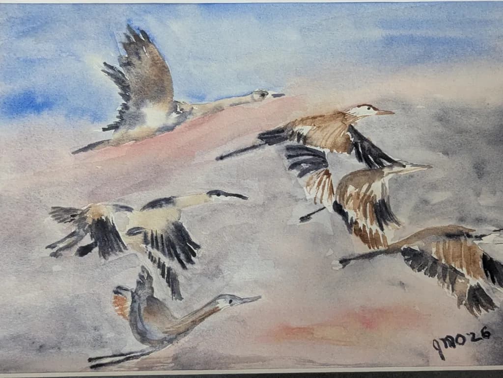 Geese in Flight