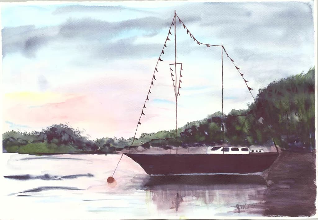 Sailboat at Dusk