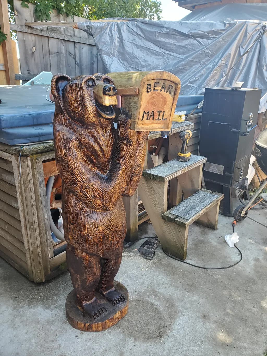 Bear Mailbox Sculpture