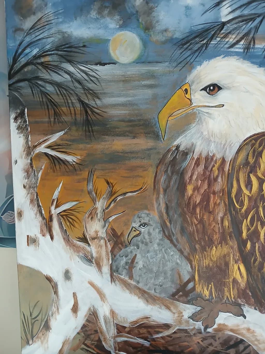 Moonlit Forest Eagles