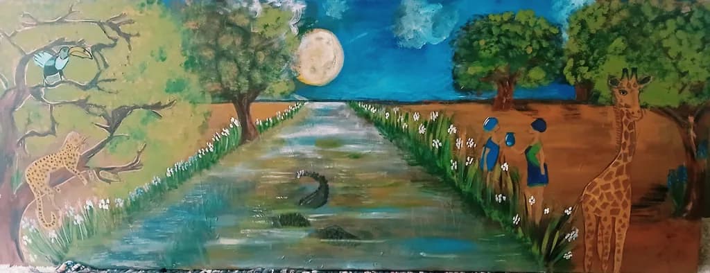 Moonlit River Wildlife