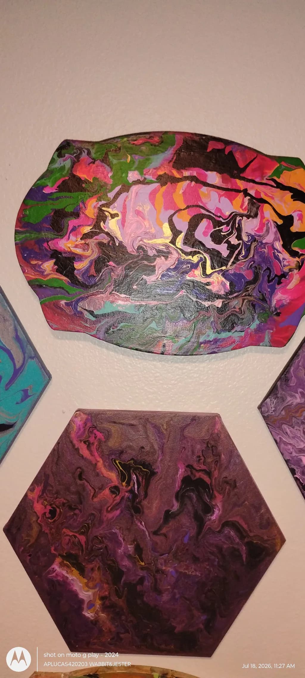 Abstract Hexagon Swirls