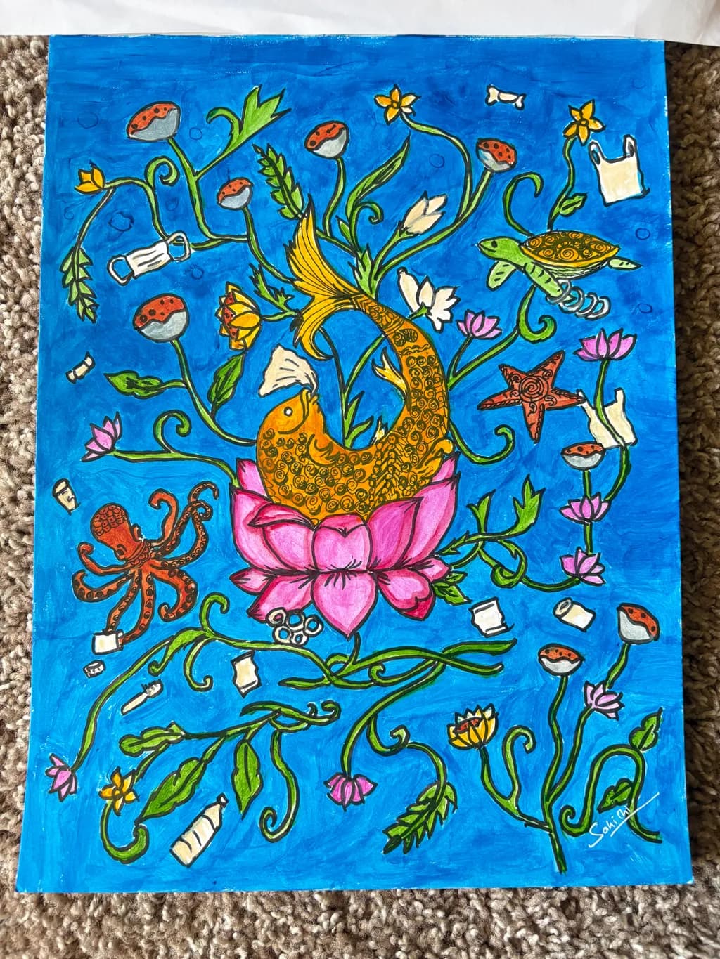Ocean Bloom Contrast
