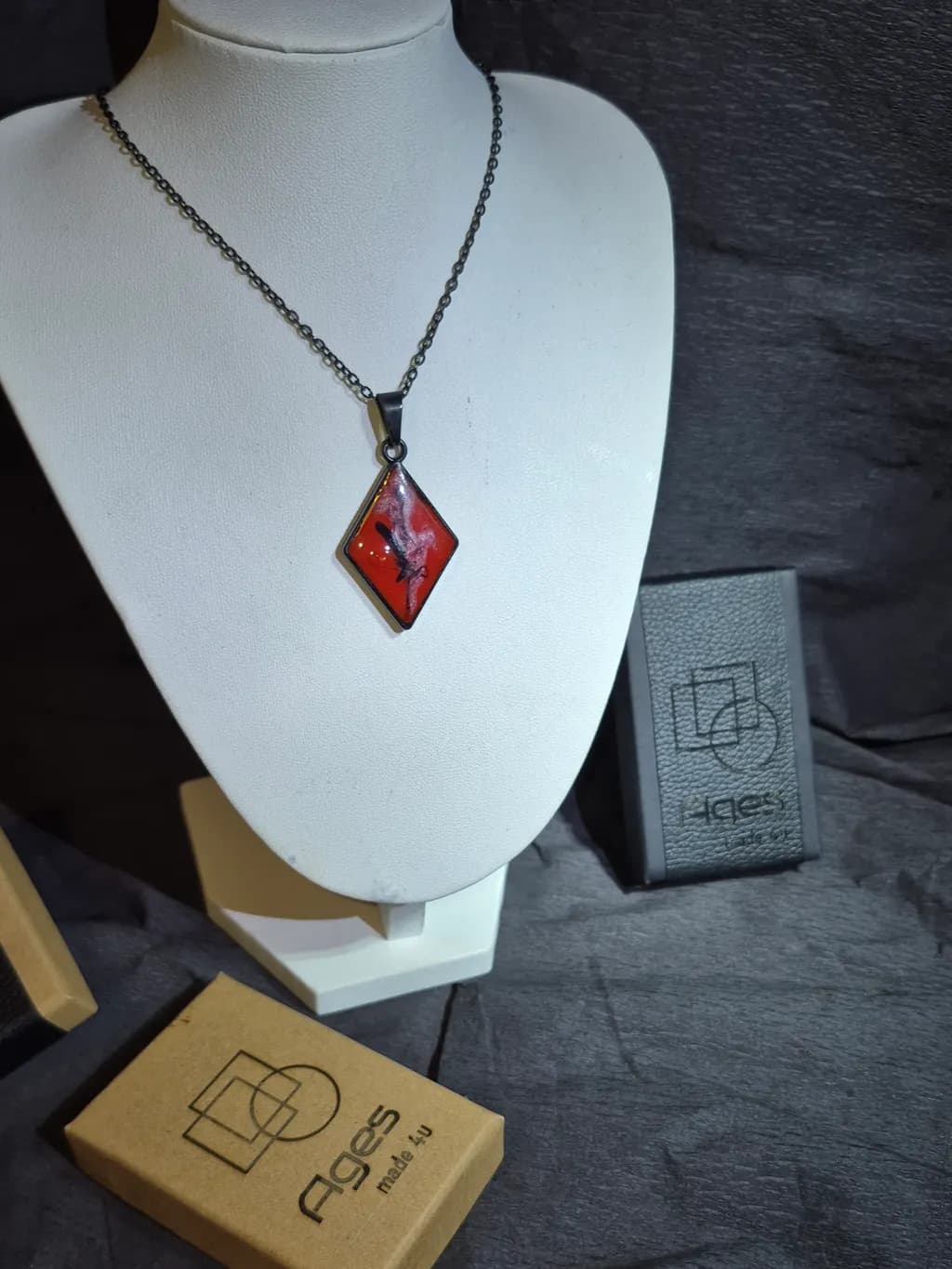 Crimson Diamond Pendant
